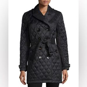 Burberry Brit Black Quilted Trench Coat